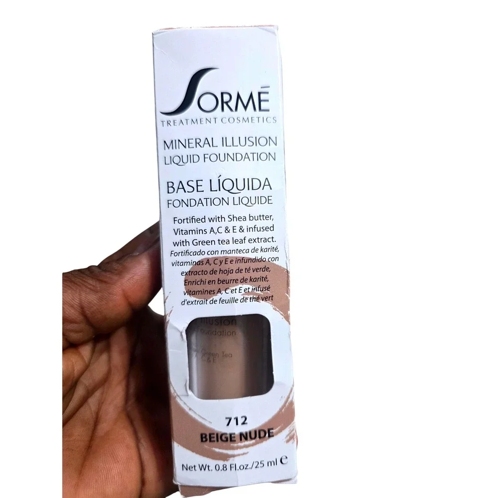 Sorme Mineral Illusion Oil-Free Foundation 712 Beige‎ Nude 0.8oz New in Box